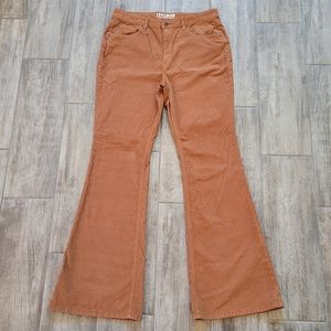 Idyllwind By Miranda Lambert Women's Burnt Orange Brown Corduroy Flare Pants